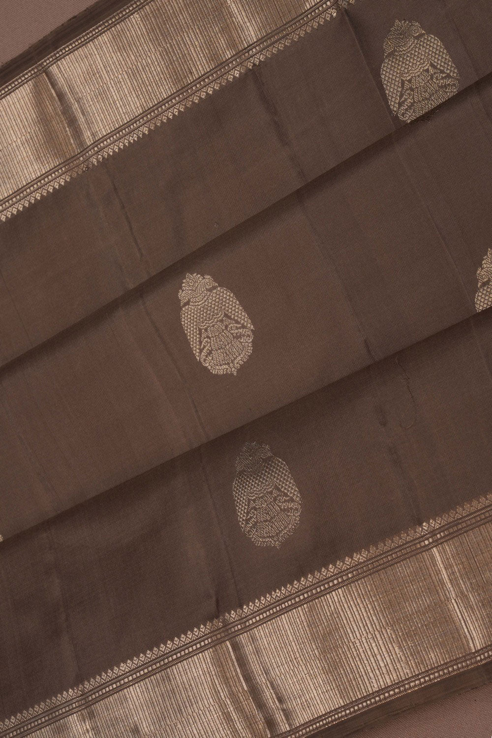 Image of Kanchipuram Silk Grey Saree